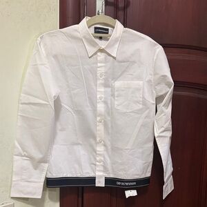 Armani Kids White Button Down Shirt
